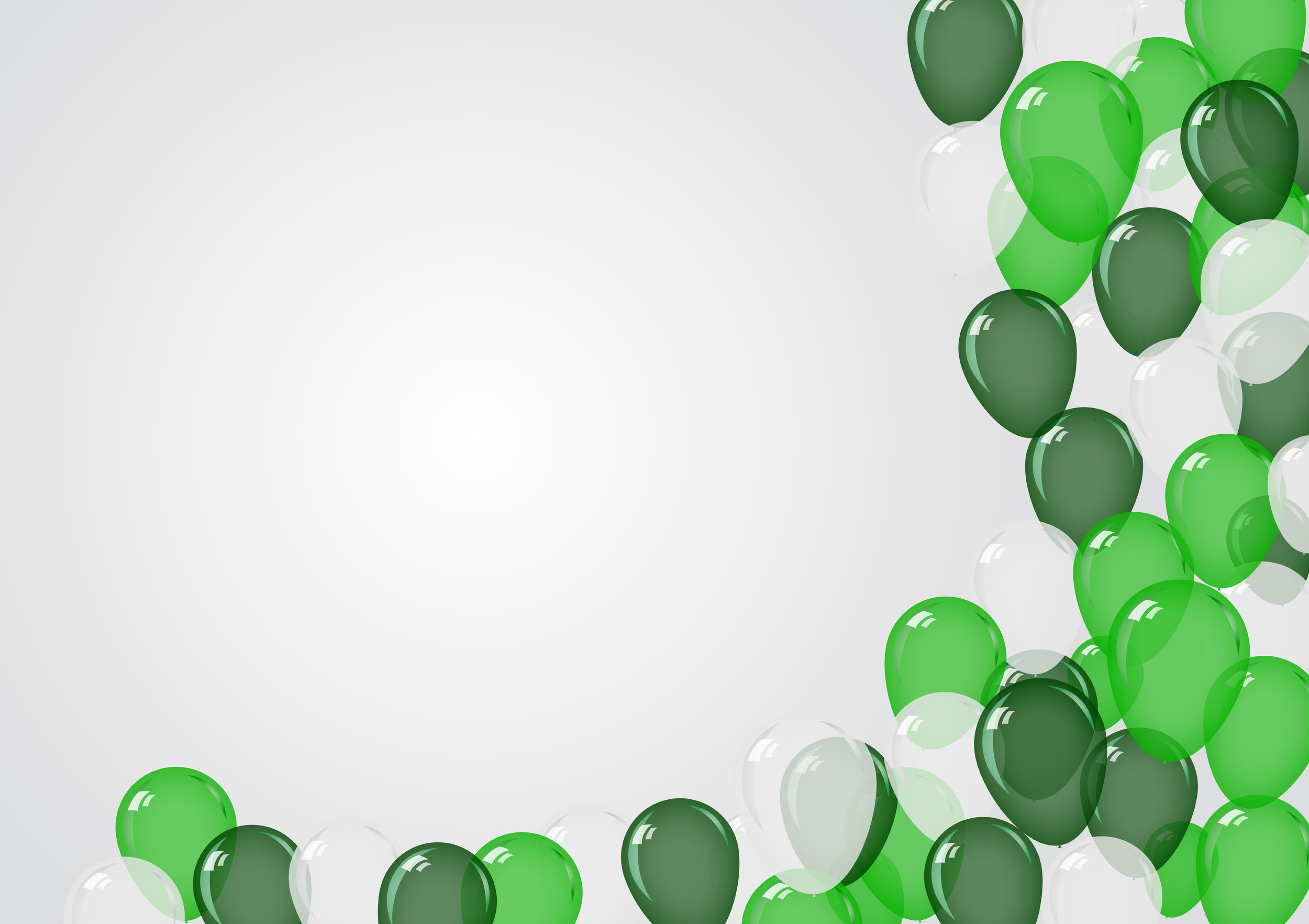 green balloons